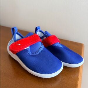 Toddler Printed Speedo Shore Explorer Water Shoes Blue Tie-Dye Size M(7-8)